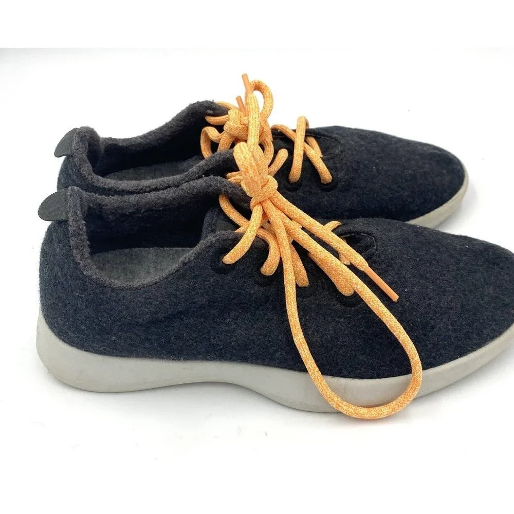 Allbirds Womens The Wool‎ Runners Grey Orange Laced PO 0162 Size 8